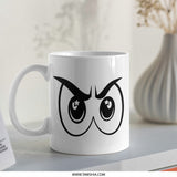 Cartoon Owl Eyes Mug, Funny Coffee Mug, Quirky Gift Idea, Unique Tea Cup, Novelty Drinkware, Cute Mug, Coffee Lover Gift - Tawshia