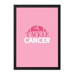 Tackle Cancer Wall Art, Pink Ribbon Decor, Inspirational Gift, Fight Cancer, Survivor Gift, Awareness Art, Hope, Framed Art - Tawshia