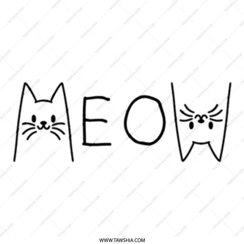 Cute Cat Meow Graphic Design for Unique Product Type