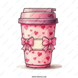 Pink Coffee Mug, Heart Mug, Cute Mug, Valentine Mug, Coffee Lover Gift, Gift For Her, Drinkware, Novelty Mug, Valentine's Day Gift - Tawshia