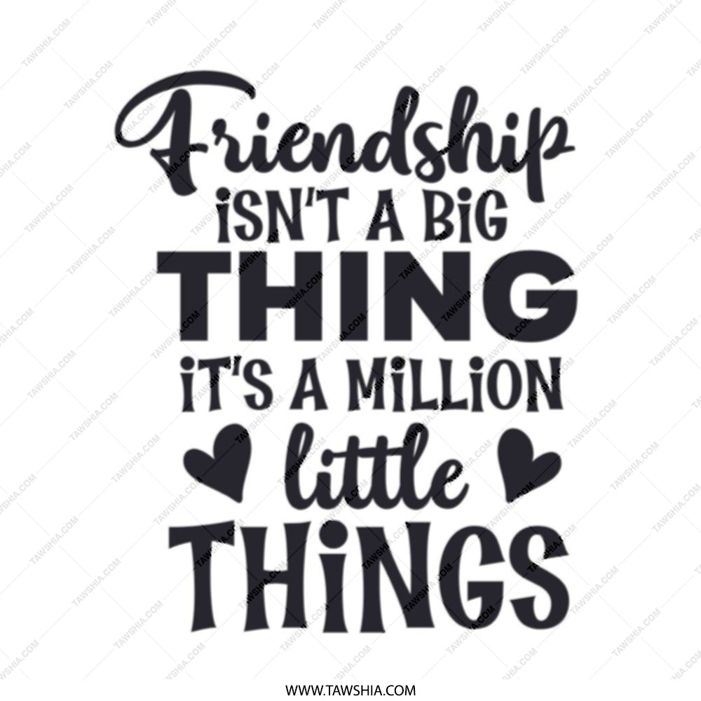 Friendship Tote Bag, Million Little Things Gift, Best Friend Present, Inspirational Saying, Everyday Carry, Shopping Bag, Canvas Tote - Tawshia