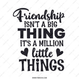 Friendship Tote Bag, Million Little Things Gift, Best Friend Present, Inspirational Saying, Everyday Carry, Shopping Bag, Canvas Tote - Tawshia