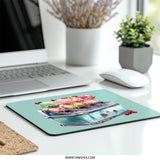 Ice Cream Mouse Pad, Retro Ice Cream Machine Art, Dessert Lover Gift, Foodie Desk Decor, Fun Office Accessory, Cute Desk Mat, Sweet Treat - Tawshia