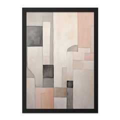 Abstract Geometric Wall Art, Modern Neutral Artwork, Minimalist Home Decor, Contemporary Art Print, Stylish Living Room Art - Tawshia