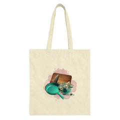 Floral Kitchen Tote Bag, Cooking Utensil Design, Chef Gift Bag, Groceries Tote, Eco Friendly Bag, Farmers Market Tote, Everyday Tote Bag - Tawshia