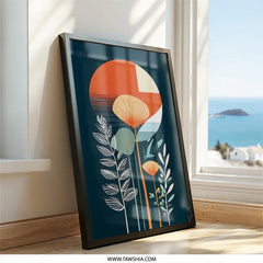 Floral Wall Art, Abstract Flower Print, Botanical Art Decor, Modern Wall Decor, Home Decor Wall Art - Tawshia