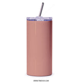 Mushroom Rose Tumbler, Gingham Tumbler, Whimsical Drinkware, Floral Tumbler, Cute Tumbler, Stainless Steel Tumbler, Travel Mug - Tawshia