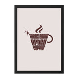 Coffee Wall Art, Ideas Come After Coffee Print, Modern Typography Art, Coffee Lover Gift, Motivational Wall Decor, Home Office Art - Tawshia