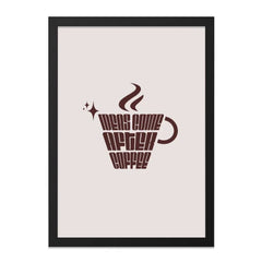 Coffee Wall Art, Ideas Come After Coffee Print, Modern Typography Art, Coffee Lover Gift, Motivational Wall Decor, Home Office Art - Tawshia