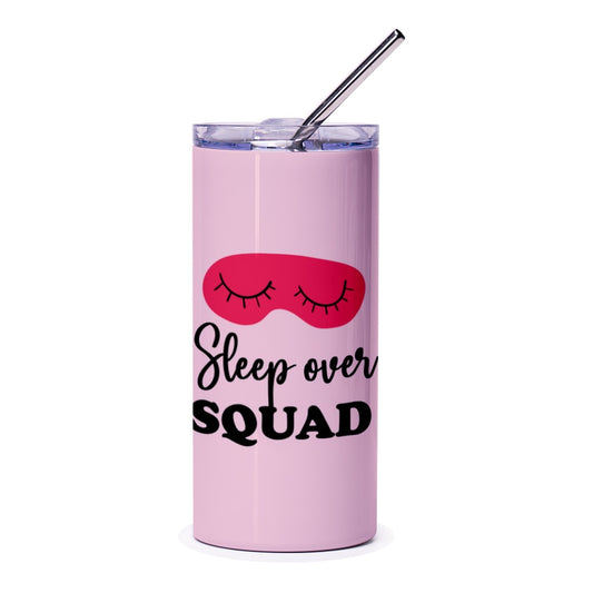 Sleepover Squad Tumbler, Girls Night Out Cup, Pajama Party Gift, Bestie Gift, Bachelorette Party, Slumber Party, Pink Tumbler for Women - Tawshia