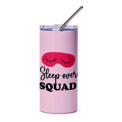 Sleepover Squad Tumbler, Girls Night Out Cup, Pajama Party Gift, Bestie Gift, Bachelorette Party, Slumber Party, Pink Tumbler for Women - Tawshia