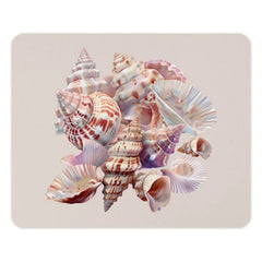 Seashells Mouse Pad, Beachy Desk Decor, Ocean Lover Gift, Coastal Home Office, Sea Shell Art, Beach House Decor, Unique Mousepad - Tawshia