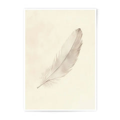 Feather Photographic Print, Boho Wall Art, Minimalist Art Print, Neutral Decor, Home Decor Print, Simple Feather Print - Tawshia