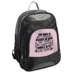 Best Friends Sisters Backpack, God Made Us Besties Gift, Friendship Backpack, Funny Sister Backpack, Matching Sisters Backpack - Tawshia