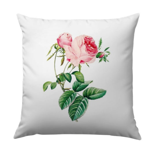 Pink Rose Pillow, Floral Pillow, Botanical Pillow, Vintage Pillow, Cottagecore Decor, Flower Throw Pillow, Home Decor Pillow, Accent Pillow - Tawshia