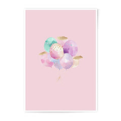 Watercolor Balloons Photographic Prints, Pastel Party Decor, Kids Room Art, Nursery Wall Art, Birthday Gift, Balloon Photography Prints - Tawshia