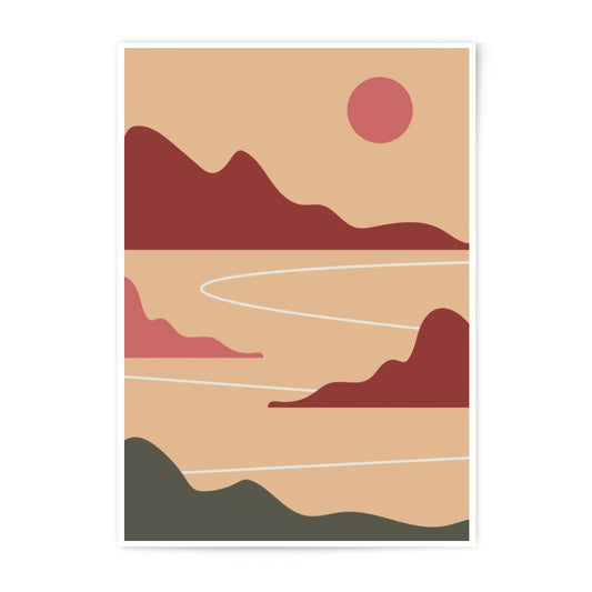 Abstract Landscape Photographic Print, Boho Wall Art, Minimalist Home Decor, Geometric Desert Scenery, Modern Art Print - Tawshia
