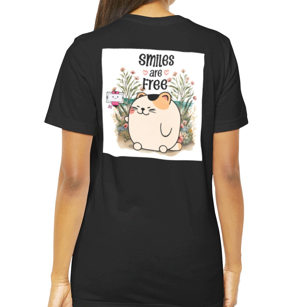 Smiles Are Free Adorable Cat Design Shirt product