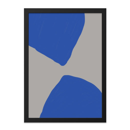 Minimalist Blue Shapes Wall Art, Abstract Art Print, Modern Home Decor, Contemporary Art, Unique Wall Decor, Statement Wall Art - Tawshia