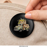 Book Truck Pinback Button, Vintage Truck Button, Book Lover Gift, Reader Button, Librarian Button, Literary Button, Cute Button - Tawshia