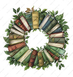 Book Lover Gift Mug, Literary Wreath Mug, Reader Gift, Books and Greenery Mug, Librarian Mug, Bookish Mug, Cozy Reading Gift, Novel Mug - Tawshia
