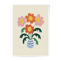 Floral Photographic Print, Flower Bouquet Art, Botanical Illustration, Home Decor, Modern Wall Art, Cute Flowers, Vase Art Print - Tawshia