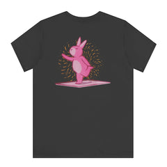 Cute Bunny Practicing Yoga Graphic Tee product type