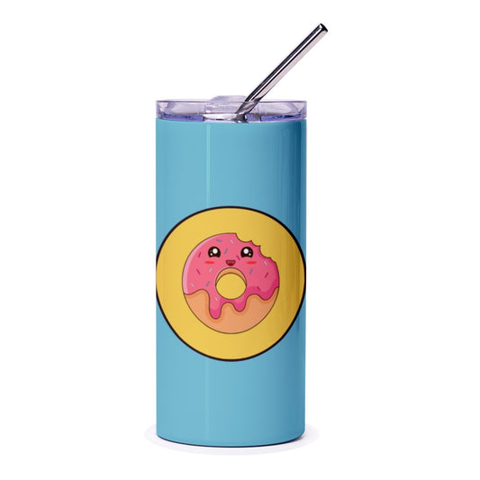 Kawaii Donut Tumbler, Cute Foodie Tumbler, Sweet Treat Tumbler, Funny Donut Tumbler, Gift for Donut Lovers, Kawaii Drinkware - Tawshia