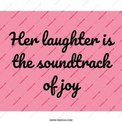 Laughter Soundtrack Mouse Pad, Joyful Quote Desk Decor, Pink Office Gift, Inspirational Mousepad, Funny Computer Accessory - Tawshia