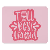 Best Friend Mouse Pad, Cute Coffee Cup, Friendship Gift, Pink Aesthetic Desk Decor, Office Accessories, Unique Gift Idea, For Her - Tawshia