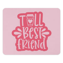 Best Friend Mouse Pad, Cute Coffee Cup, Friendship Gift, Pink Aesthetic Desk Decor, Office Accessories, Unique Gift Idea, For Her - Tawshia