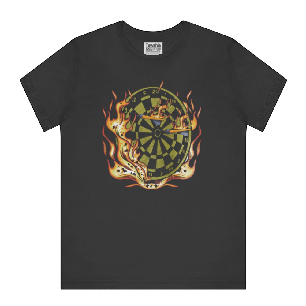 Flaming Dartboard Graphic Tee shirt product type