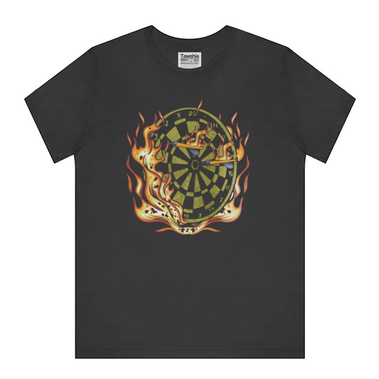 Flaming Dartboard Graphic Tee shirt product type