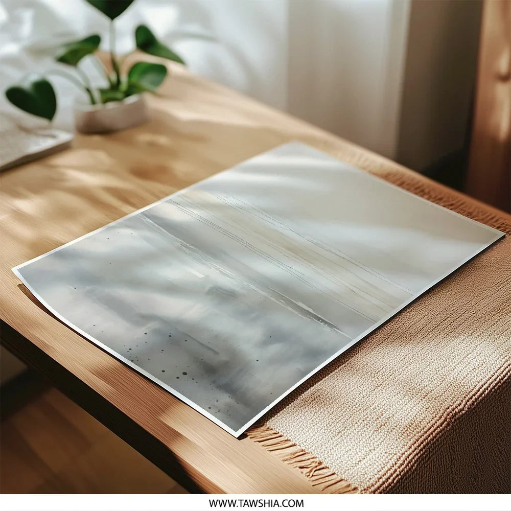 Abstract Seascape Photographic Print, Minimalist Wall Art, Coastal Home Decor, Neutral Art Print, Modern Art, Beach House Art, Ocean Print - Tawshia