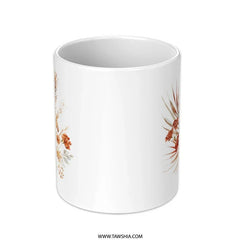 Boho Floral Mug, Rustic Flower Coffee Cup, Autumn Bloom Mug, Botanical Drinkware, Farmhouse Decor Mug, Floral Lovers Gift Mug - Tawshia