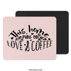 Love and Coffee Mouse Pad, Home Decor Mousepad, Cute Office Desk Mat, Computer Accessories, Gift for Coffee Lover, Work From Home - Tawshia