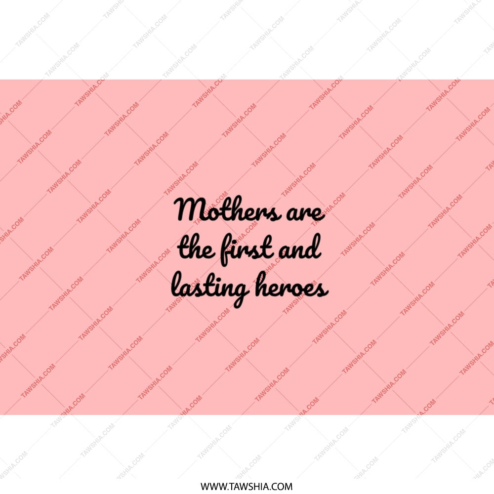Mothers Day Tumbler, Gift For Mom, First Hero Tumbler, Mom Hero Quote Tumbler, Mothers Day Gift Idea, Pink Tumbler With Straw - Tawshia