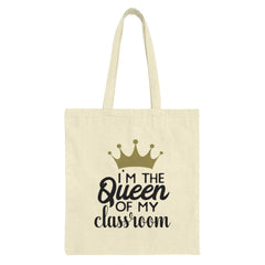 Queen of Classroom Tote Bag, Teacher Appreciation Gift, Educator Tote, Back to School, Teacher Bag, Professor Tote, Queen Crown Tote - Tawshia