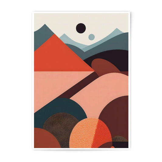 Abstract Landscape Photographic Print, Geometric Art Print, Modern Wall Decor, Earth Tones Art, Minimalist Art Print, Home Decor - Tawshia