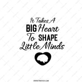 Teacher Appreciation Pocket Mirror, Big Heart to Shape Little Minds Mirror, Teacher Gift, Pocket Mirror Gift for Teachers - Tawshia