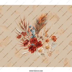 Floral Bouquet BackPack, Bohemian Style BackPack, Botanical Design BackPack, Unique Style BackPack, School BackPack, Travel BackPack - Tawshia