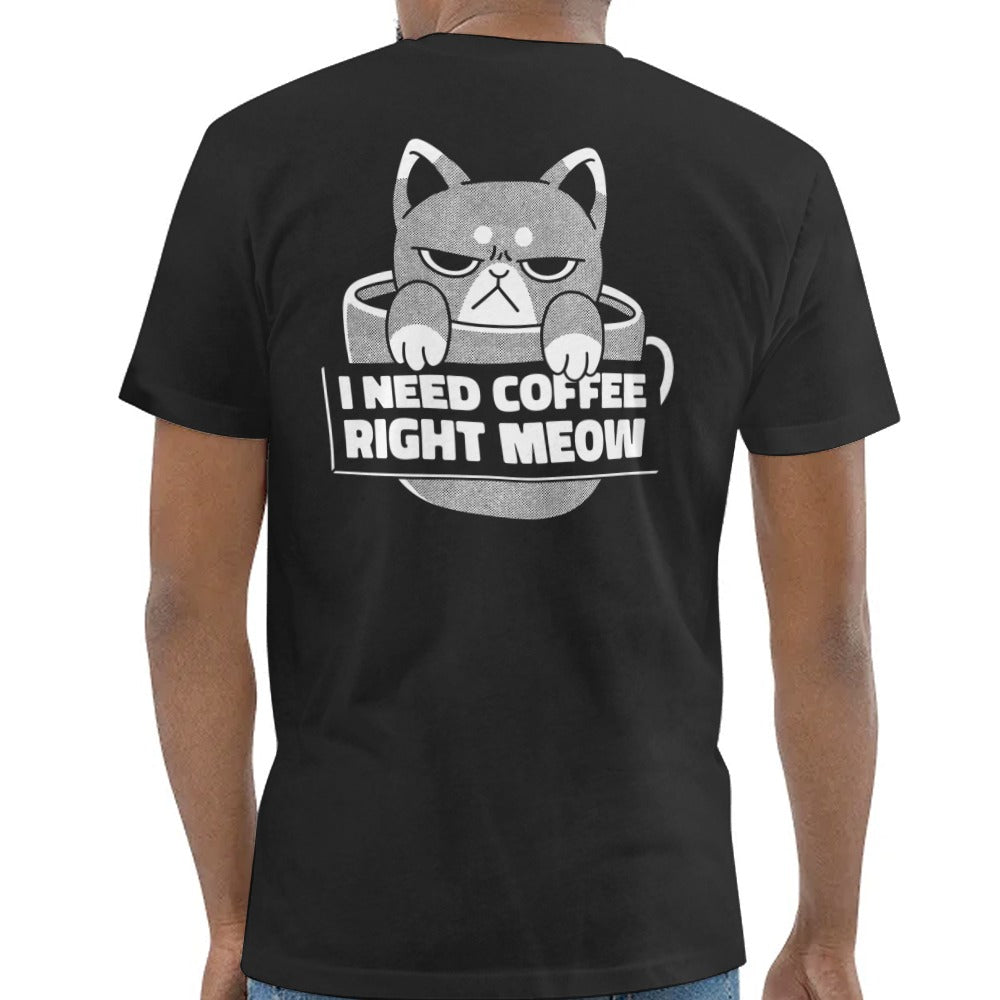 I Need Coffee Right Meow Cat Graphic T-Shirt product
