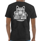 I Need Coffee Right Meow Cat Graphic T-Shirt product