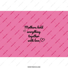 Mothers Hold Everything Together Tumbler, Mom Tumbler, Gift For Mom, Mother's Day Gift, Mom Appreciation, Pink Tumbler, Tumblers - Tawshia