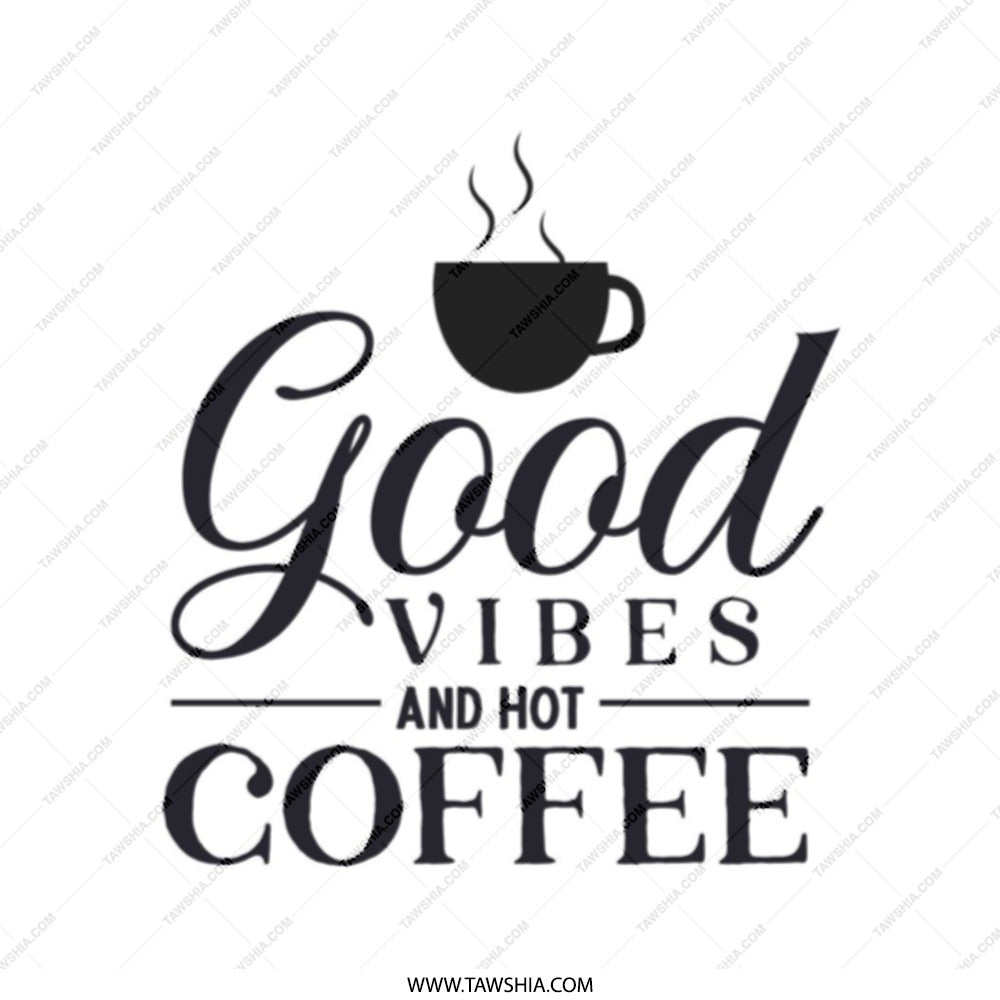 Coffee Lover Tote Bag, Good Vibes Hot Coffee Tote, Trendy Tote Bag, Coffee Gift, Everyday Carry Bag, Stylish Bag for Coffee Addicts - Tawshia
