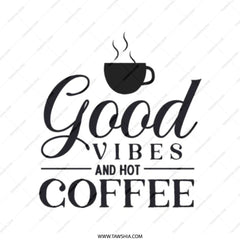 Coffee Lover Tote Bag, Good Vibes Hot Coffee Tote, Trendy Tote Bag, Coffee Gift, Everyday Carry Bag, Stylish Bag for Coffee Addicts - Tawshia