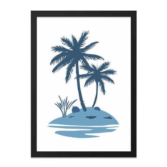 Palm Tree Wall Art, Tropical Island Print, Beach House Decor, Coastal Artwork, Summer Vibes, Vacation Art, Ocean Scene - Tawshia