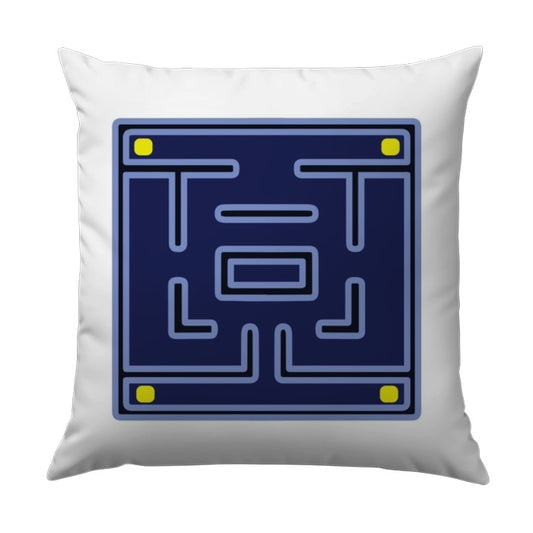 Maze Pillow, Modern Abstract Pillow, Geometric Pillow, Decorative Pillow, Home Decor, Square Pillow, Navy Blue Pillow - Tawshia