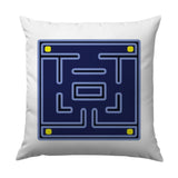 Maze Pillow, Modern Abstract Pillow, Geometric Pillow, Decorative Pillow, Home Decor, Square Pillow, Navy Blue Pillow - Tawshia