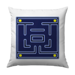 Maze Pillow, Modern Abstract Pillow, Geometric Pillow, Decorative Pillow, Home Decor, Square Pillow, Navy Blue Pillow - Tawshia